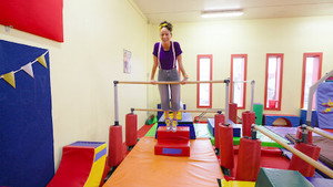 Meekah Cartwheels in the Ultimate Obstacle Course