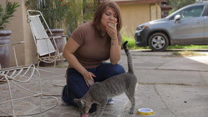 Snorting Cleaner, Chomping Cat Food, Eating Butter