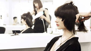 The Girl Who Has a Close Shave
