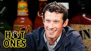 Callum Turner Keeps It Simple While Eating Spicy Wings