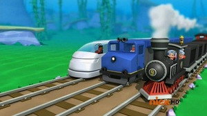 Triple Track Train Race!
