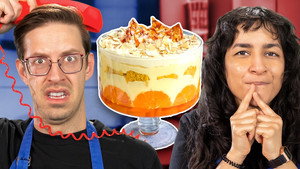 Champagne Lychee Sorbet vs. Mimosa Trifle