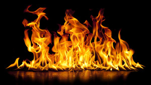 The fire
