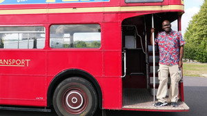 Skid Pan in a Vintage Bus
