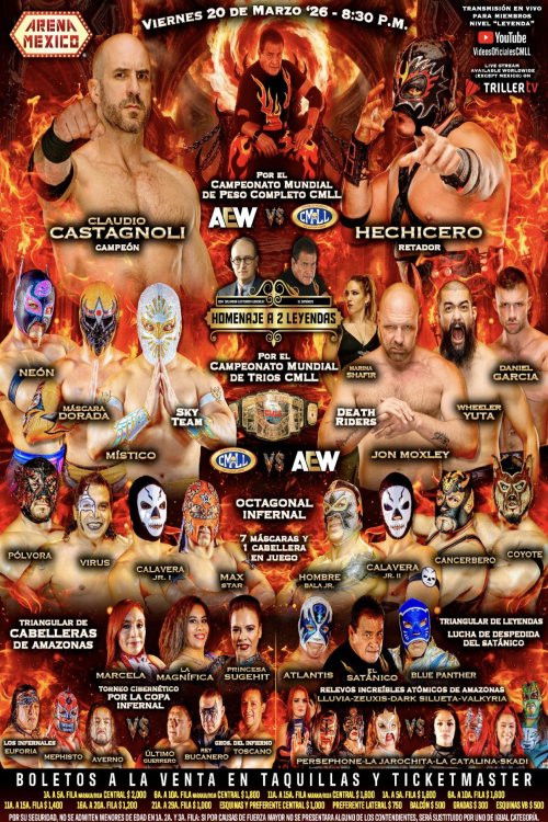 CMLL Homenaje a 2 Leyendas 2026