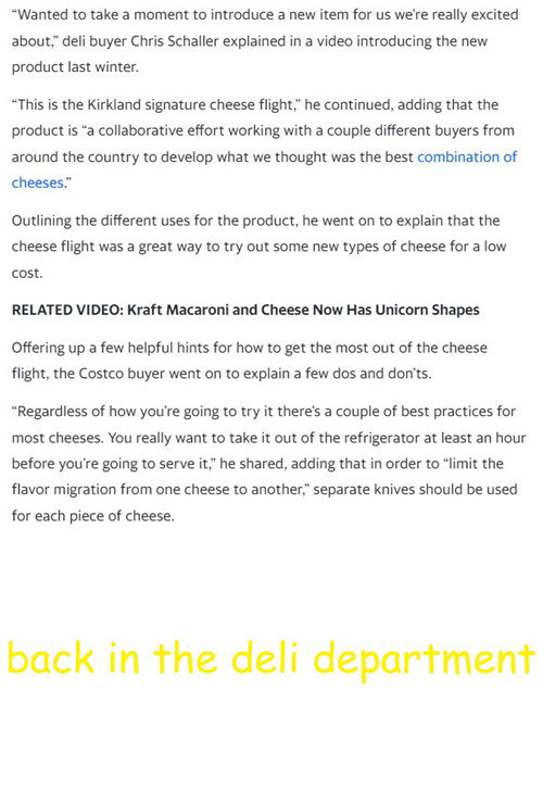 Back in the Deli Department